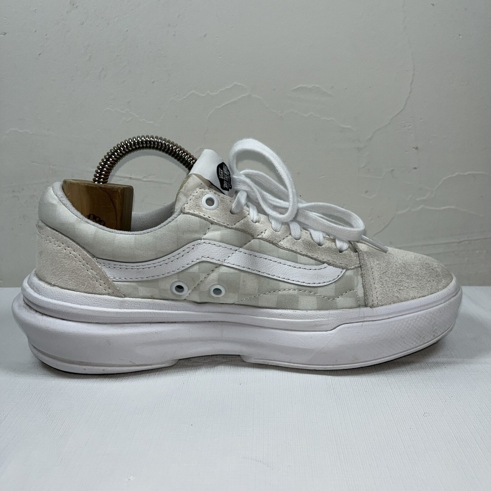 VANS Old Skool Overt CC Shoes M 7.5 W 9 Platform Suede Check Canvas Chunky Comfy - Picture 7 of 15